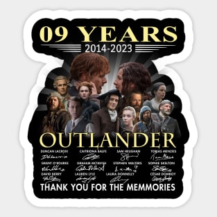 08 Years 2022 Outlander Anniversary Thank You For The Memories Movie Film Sticker